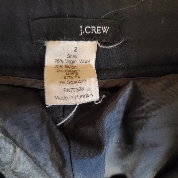 J. CREW charcoal tweed pants SIZE 2 - Picture 7 of 9